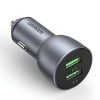 UGREEN Car Charger 2*USB-A Aluminum 3A 36W, Grey