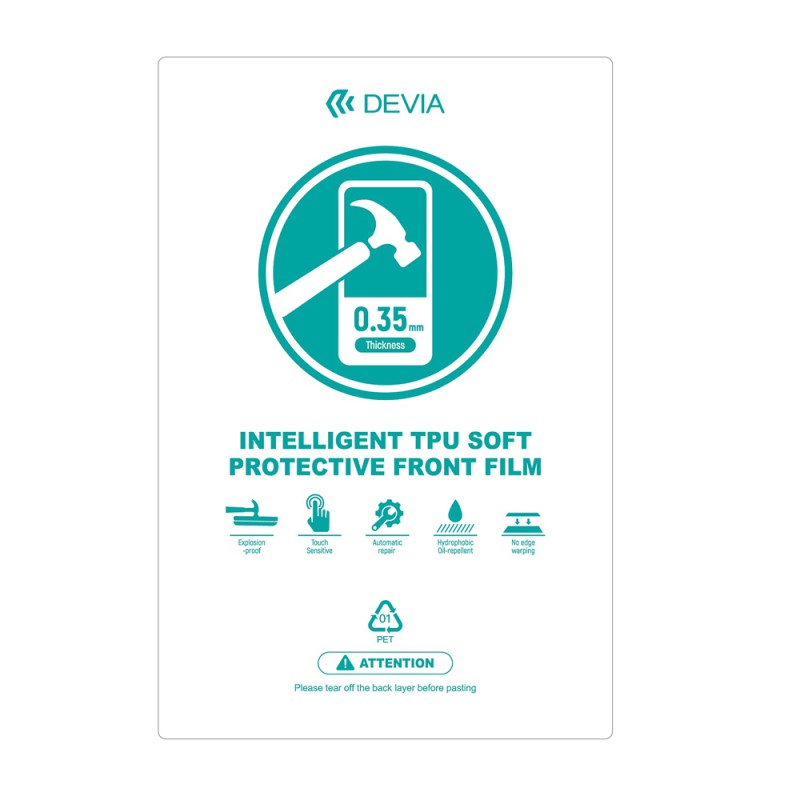 Devia Intelligent TPU Soft Protective Front Film (0.35mm) (1PCS)