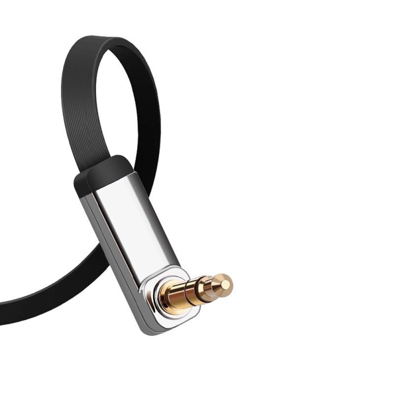 UGREEN Cable AUX 3.5mm to 3.5mm 90° 1M Flat AV119, Silver