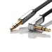 UGREEN Cable AUX 3.5mm to 3.5mm 90° 1M Flat AV119, Silver