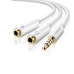UGREEN Cable AUX Splitter 3.5mm to 2*3.5mm 0.25M AV134, White