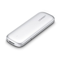 UGREEN Enclosure Type-C 3.1 Gen2 to M.2 B-Key/M+B Key SATA 3.0 6Gbps NGFF 0.5M Cable CM400, Silver