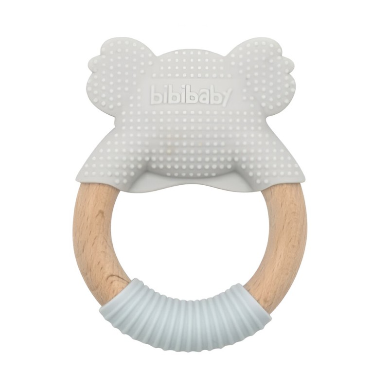Bibipals Teething Ring Koala, Grey and Charcoal