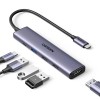 UGREEN HUB 5in1 USB-C To 4K@30Hz HDMI + 2*USB-A 2.0 + 1*USB-A 3.0 PD 100W, Grey