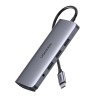 UGREEN HUB 11in1 Type-C 3.0 to 2*USB 3.1 + USB 3.0 + Type-C 3.1 + 2*HDMI + SD/TF + 3.5mm Audio PD 100W CM179, Space Gray
