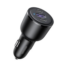 UGREEN Car Charger 2*Type-C + 1*USB-A Aluminum 3A 69W, Grey
