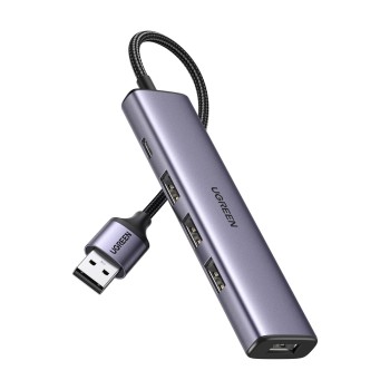 UGREEN HUB 4in1 USB 3.0 to 4*USB-A 3.0 CM473, Silver