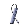 UGREEN HUB 4in1 Type-C 3.0 to 3*USB 3.0 + Gigabit RJ45 + Type-C PD 100W CM475, Space Grey