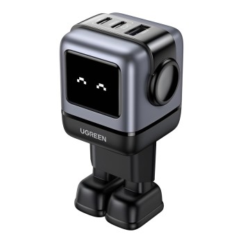 UGREEN Nexode Robot GaN Charger USB-A+2*USB-C 65W, Black