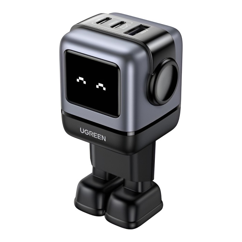 UGREEN Nexode Robot GaN Charger USB-A+2*USB-C 65W, Black