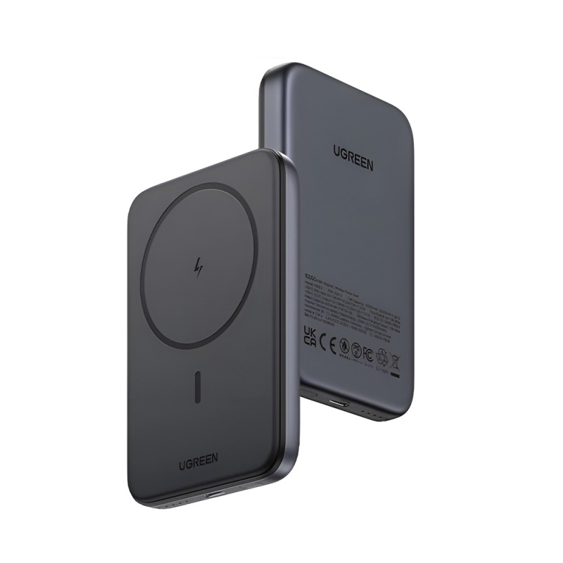 UGREEN Power Bank Mini Magnetic Wireless Qi 10000mAh, 20W, Space Grey