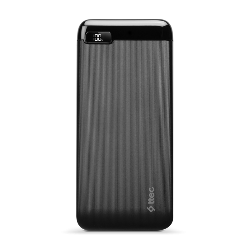 ttec Powerbank 20.000 mAh LCD Power Slim, Black 