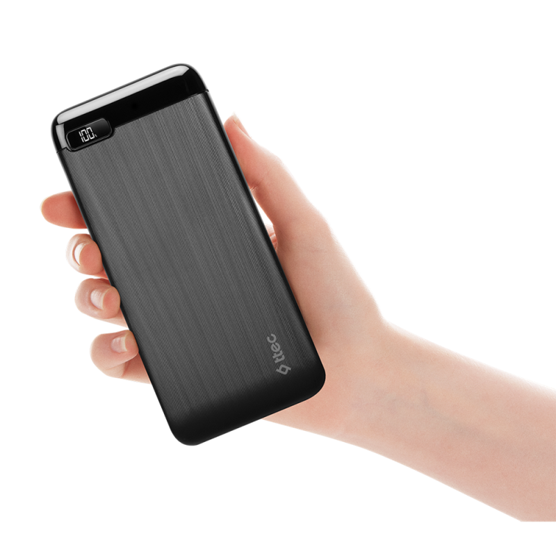 ttec Powerbank 20.000 mAh LCD Power Slim, Black 
