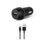 ttec Car Charger USB-A 2.1A with Type-C Cable, Black