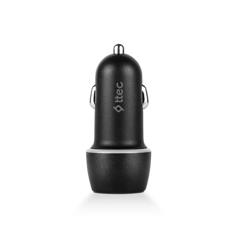 ttec Car Charger USB-A 2.1A with Micro-USB Cable, Black