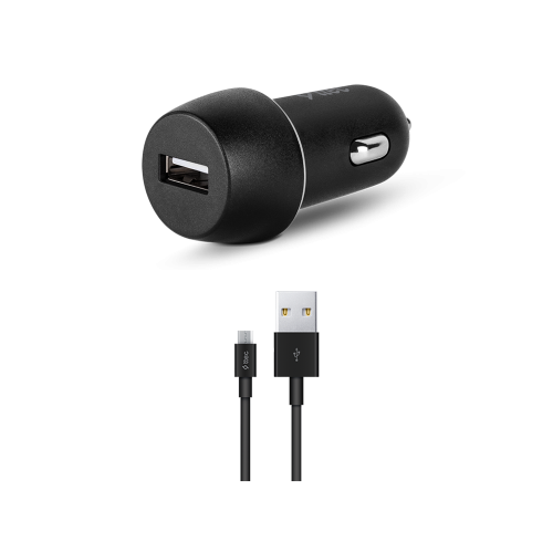 ttec Car Charger USB-A 2.1A with Micro-USB Cable, Black