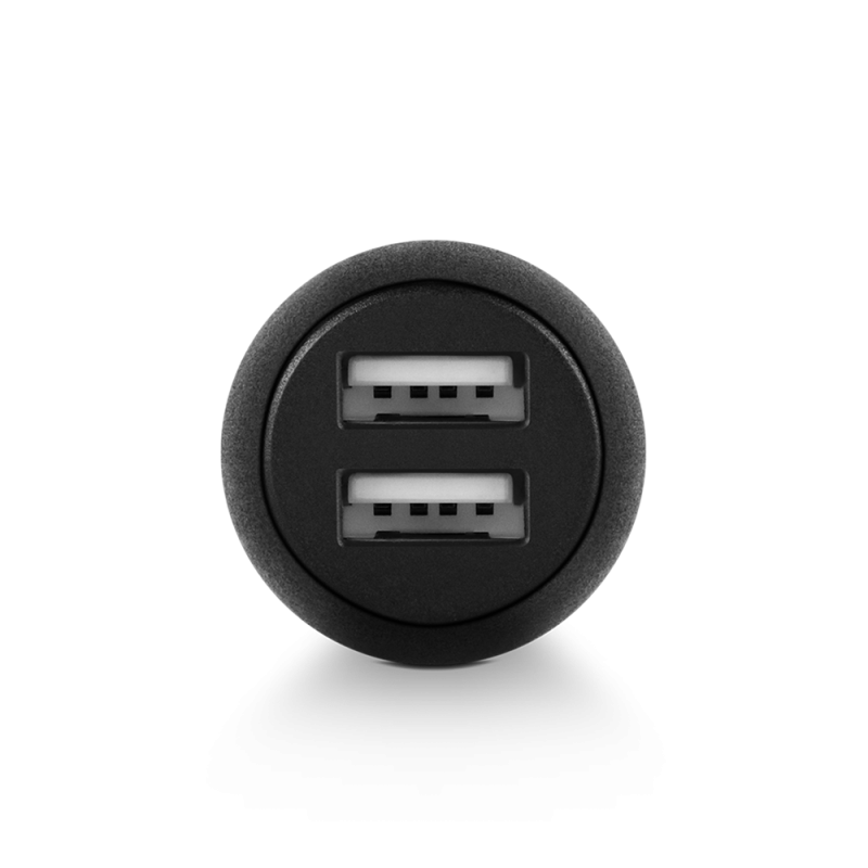 ttec Car Charger Duo 2*USB-A 3.1A with Lightning and Type-C Cable, Black