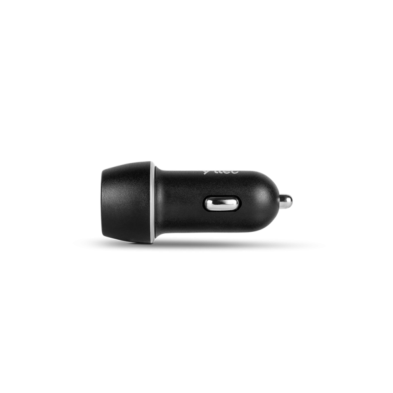 ttec Car Charger Duo 2*USB-A 3.1A with Lightning and Type-C Cable, Black