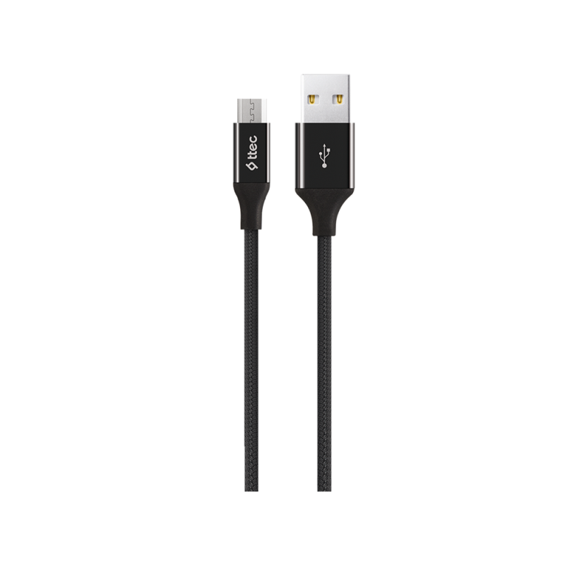 ttec Cable USB to Micro USB 2.4A (1.2m) Alumi, Black