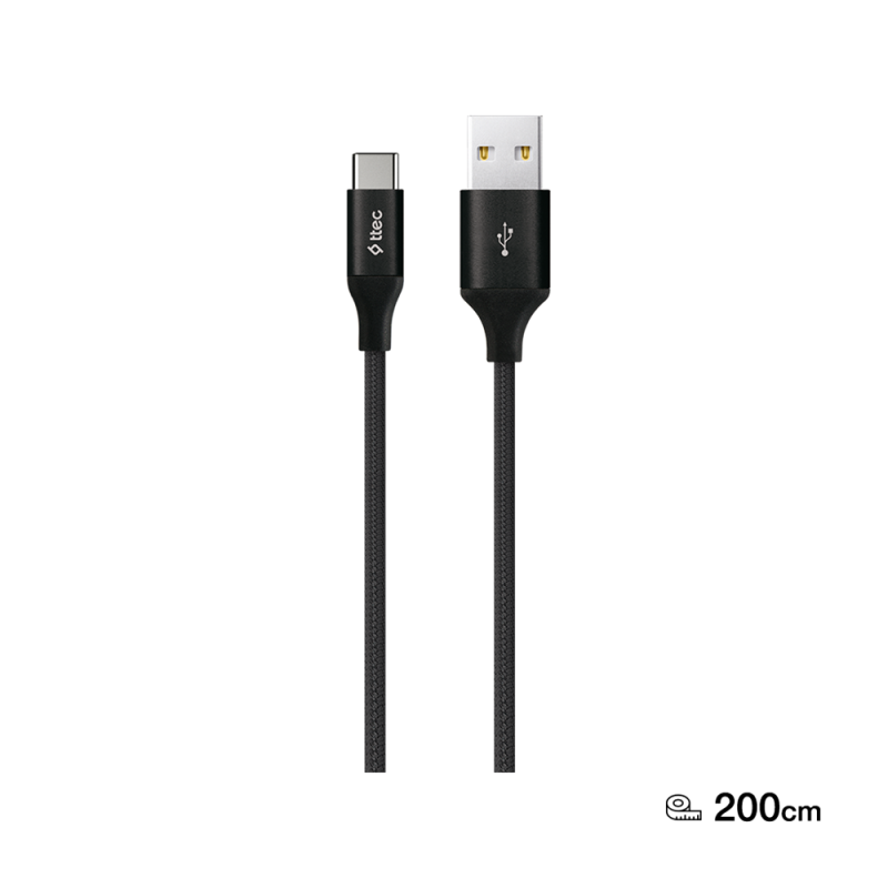 ttec Cable USB to Lightning 2.4A (2m) XL Alumi, Black ttec Cable USB to Lightning 2.4A (2m) XL Alumi, Black