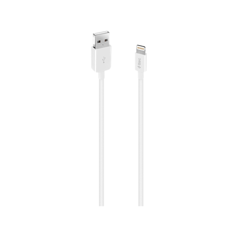 ttec Cable USB to Lightning MFI 2.4A (1.2m), White