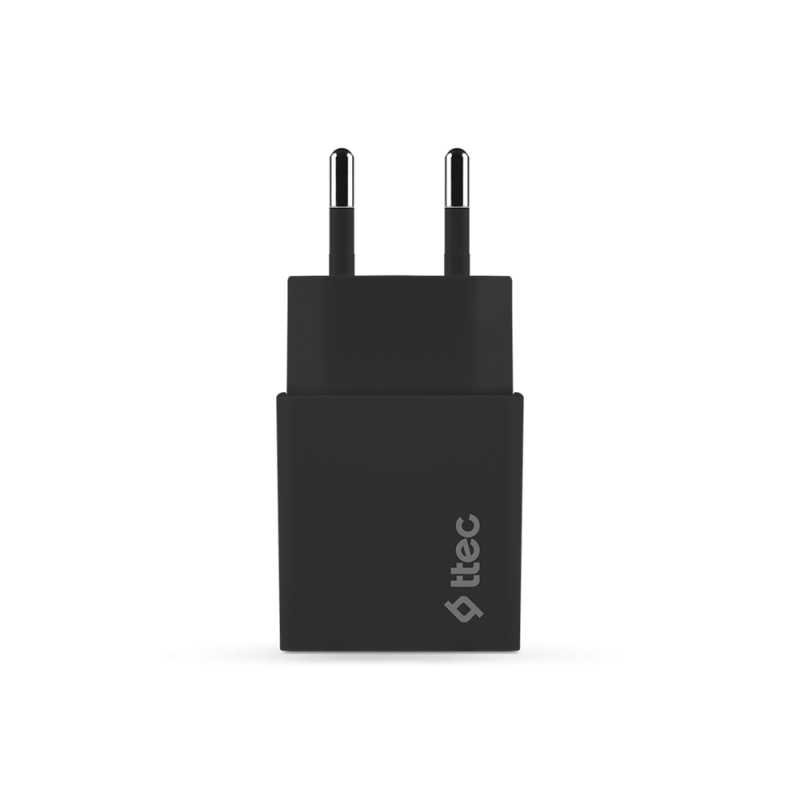 ttec Wall Charger with Cable USB to Lightning 2.4A (1.2m) Smart Travel, Black 