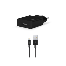 ttec Wall Charger with Cable USB to Lightning 2.4A (1.2m) Smart Travel, Black 