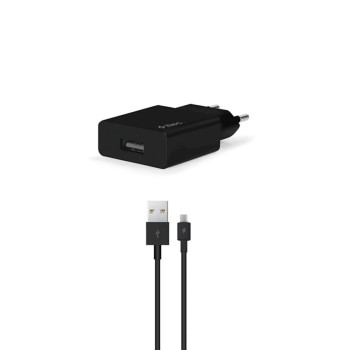 ttec Wall Charger with Cable USB to Micro USB 2.1A (1.2m) Smart Travel, Black