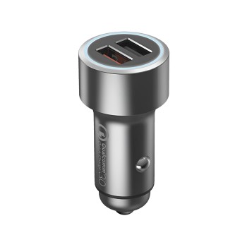 70mai Car Charger 2xUSB QC3.0 2.4A/1A, Silver
