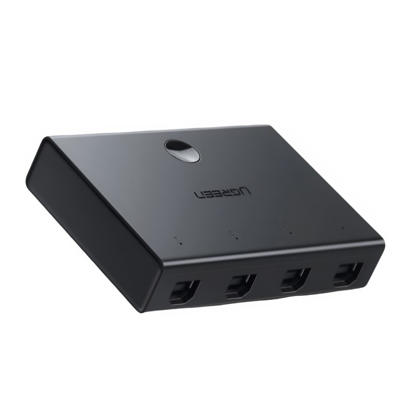 UGREEN Switch Box HUB KVM 2*USB TypeB to 4*USB TypeB, Cable 1.5M, Black