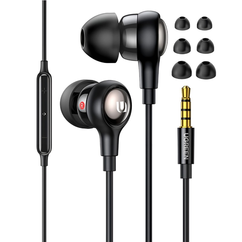 UGREEN Earphones In-Ear 3.5mm, Black | EP103