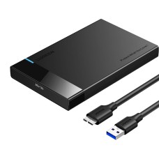 UGREEN Enclosure USB 3.0 to HDD/SSD 2.5'' SATA 3.0 6Gbps UASP 0.3M Cable US221, Black