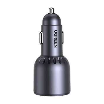 UGREEN Car Charger 2*Type-C+1*USB-A Aluminum 3A 75W, Grey