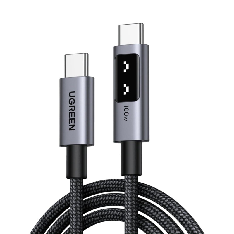 UGREEN Cable Uno Series Type-C to Type-C Fast Charging 5A/100W, 1M, Black | L509