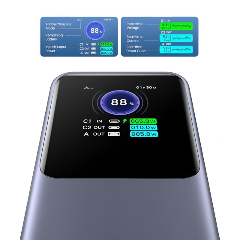 UGREEN Power Bank Nexode Flight Approved 20000mAh, 130W, Grey