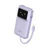 UGREEN Power Bank Uno Series 10000mAh, 30W, with Built-in USB-C Cable, Purple