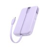 UGREEN Power Bank Uno Series 10000mAh, 30W, with Built-in USB-C Cable, Purple
