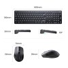 UGREEN Wireless Combo Keyboard and Mouse Ergonomic US MK006, Black