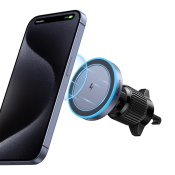 UGREEN Car Mount Charger Wireless Qi2 15W, 360 Rotation, Black | W708