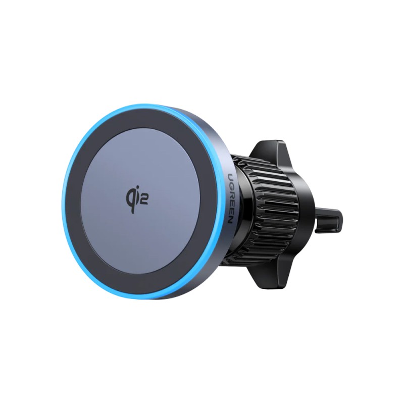 UGREEN Car Mount Charger Wireless Qi2 15W, 360 Rotation, Black | W708