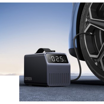 UGREEN Portable Tire Inflator Pro, 4500 mAh Battery, 150 PSI, ET723, Black