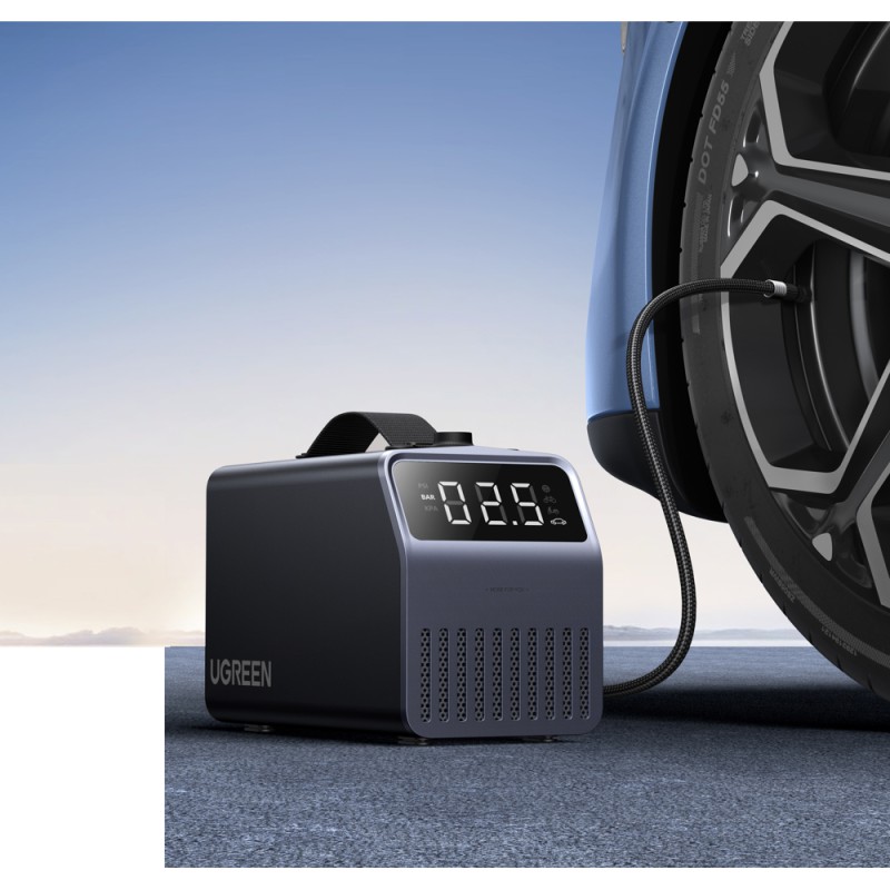 UGREEN Portable Tire Inflator Pro, 4500 mAh Battery, 150 PSI, ET723, Black