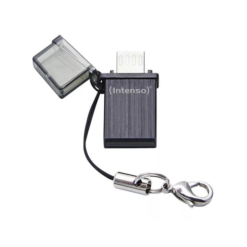 Intenso® USB Drive 2.0 (USB-A & microUSB) Mini Mobile Line 32 GB, Anthracite