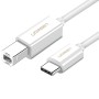 UGREEN Cable Printer Type-C 2.0 to USB Type-B 2.0, 1M, White | US241