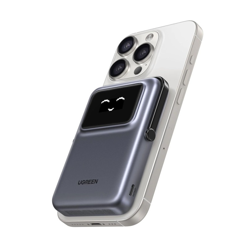 UGREEN Power Bank Uno Series Magnetic Wireless with Kickstand 10000mAh, 7.5/20W, Space Gray