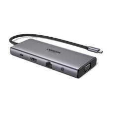 UGREEN HUB 11in1 Type-C to HDMI 4K@60Hz + VGA + 2*USB-C 3.2 + USB-A3.2 + USB-A3.0 + SD/TF + Gigabit RJ45 + 3.5mm + PD 100W | CM639