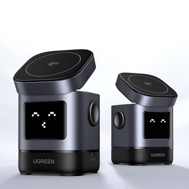 UGREEN Uno 2-in-1 Magnetic Wireless Charger 15W, Grey