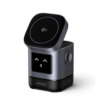 UGREEN Uno 2-in-1 Magnetic Wireless Charger 15W, Grey