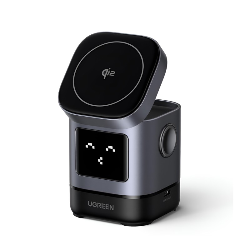 UGREEN Uno 2-in-1 Magnetic Wireless Charger 15W, Grey