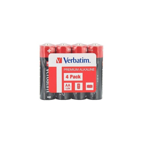 Verbatim Batteries AA Alkaline 4 pcs Pack Shrink